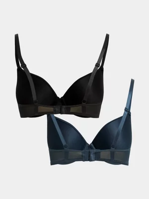 Jet Women's 2 Pack Petrol Black Bra
