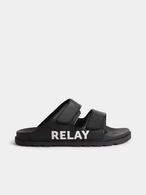 Relay Jeans Men's Moulded Black Print Mule