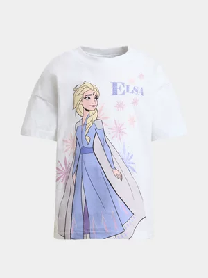 Jet Younger Girls Frozen White Oversized T-shirt