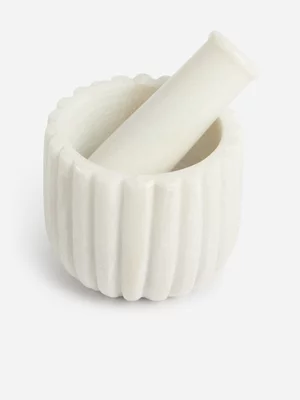 Jet Home White Ribbed Pestel And Motar 