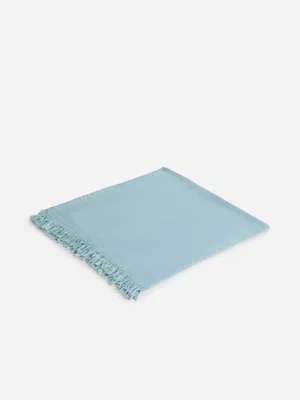 Jet Home Canal And Smoke Blue Boys Muslin Reversible Throw 
