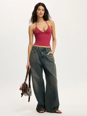 Women's Cotton On Red Hold Me Halter Top