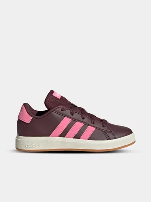 Junior adidas Grand Court 2.0 Burgundy/Pink Sneaker