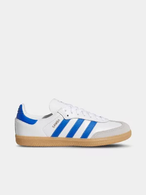 adidas Originals Kids Samba White/Blue Sneaker