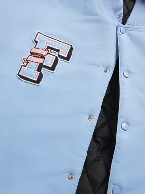 The FIX Men's Blue Preppy Bomber Jacket 