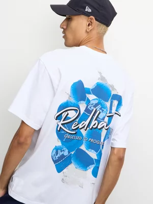 Redbat Men's White Caps Graphic T-Shirt