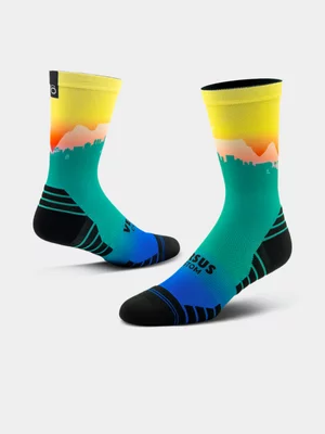 Versus Two Oceans Marathon Mountain Print Multi Crew Socks 