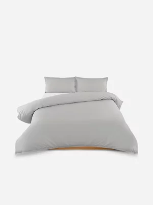 Volpes Supima Cotton Grey 450tc Oxford Duvet Cover Set