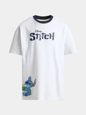 Jet Older Boys Stitch White Oversized T-shirt