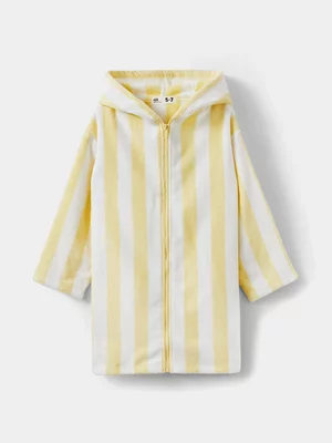 Cotton On Kids Yellow Zip Thru Hooded Towel