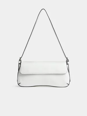 The FIX Women's White Rectangle Shoulder Bag
