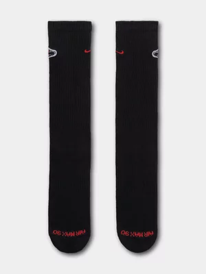 Nike Unisex Air Max 90 Patch Crew Black Socks