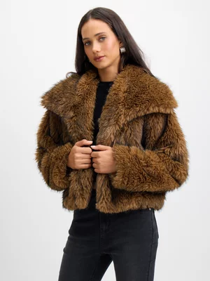 Jet Women's 2 Tone Faux Fur Jacket