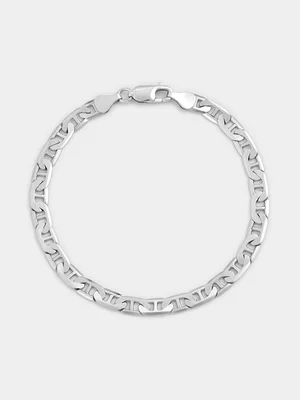 Sterling Silver Flat Mariner Bracelet
