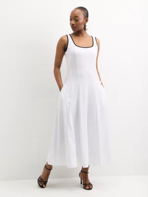 Jet Women's White Strappy Linen Dress