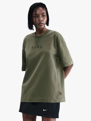Nike Women's NSW Luxe Relax Medium Olive T-shirt