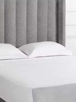 Sheraton Textiles Cotton Percale 200 Thread Count Flat Sheet White