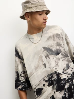 Redbat Men's Charcoal Scenic View Knit T-Shirt