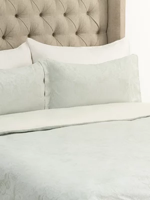 Grace Eloise Floral Jacquard Duvet Cover Set