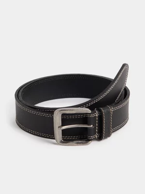Relay Jeans Men's Contrast Stitch Black Belt