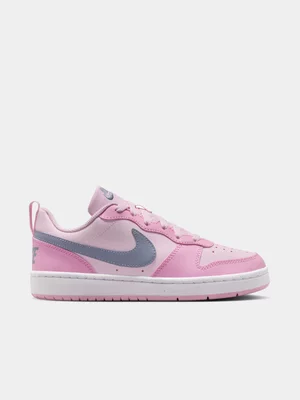 Nike Junior Grade-School Court Borough Pink/Grey Low Sneakers