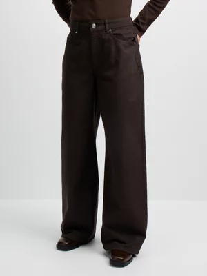 Jet Women's Brown Wide Leg Denim