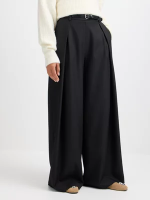 Jet Women's Black Deep Pleat Wide Leg Pants