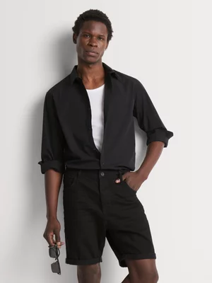 Relay Jeans Men's Slim Black Denim Shorts