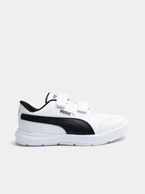 Kids Puma Evolve Court White/Black Sneaker