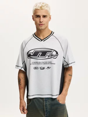 Men's Cotton On Grey Honda X Jt Racing Football Jersey