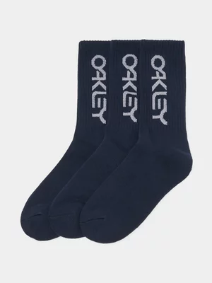 Men's Oakley Blue B1B Socks 2.0 3 Pack Socks