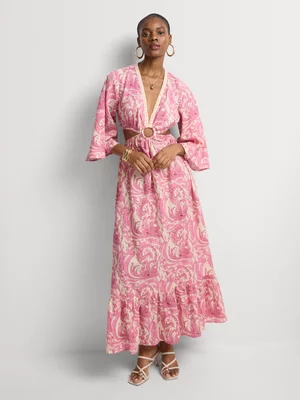 Fit & Flare Cut Out Detail Dress 