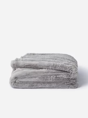 Chunky Rib Faux Fur Blanket 150x200cm