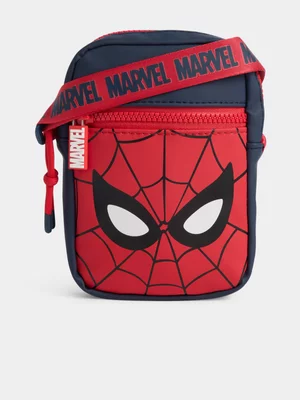 Jet Younger Boys Red & Black Marvel Sling Bag