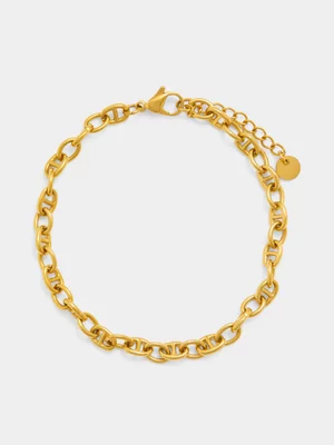 Tempo Jewellery Gold Plated Stainless Steel Mariner Bracelet   