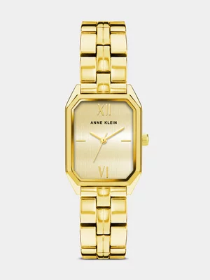 Anne Klein Gold Plated Octagonal Bracelet Watch