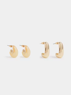 2 Pack Tear Drop Earrings