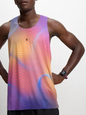 TS Mens Summit Race Day All Over Print Rust/Blue Vest