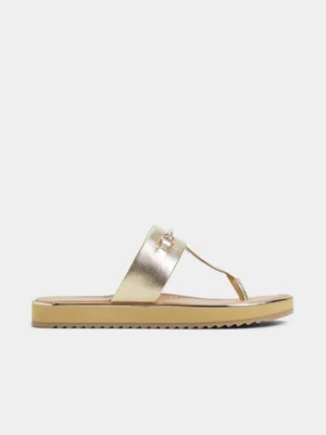 Women's Aldo LOBREDANTEN Gold Beach Sandals