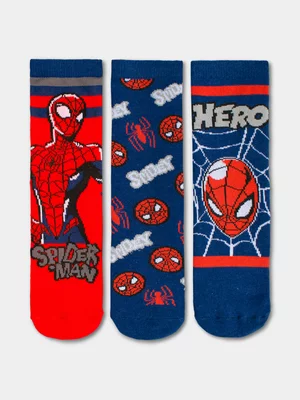 Spider-Man Red/Blue 3Pk Anklet Socks