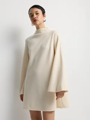 Long Bell Sleeve Mini Shift Dress
