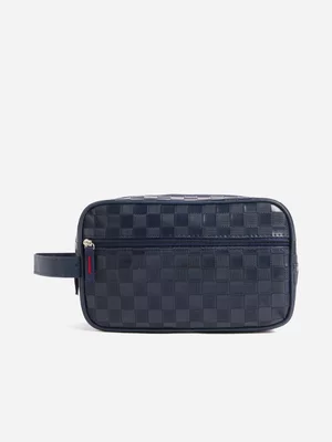 Beauty Box - Mens Blue Embossed Toiletry Bag