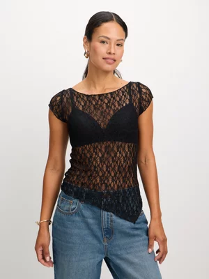 Jet Women’s Black Lace Top
