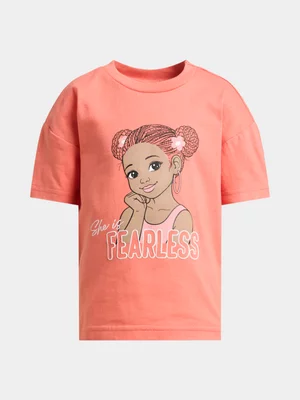 Jet Younger Girls 2-Pack Coral Face and Gravel Daisies T-shirts