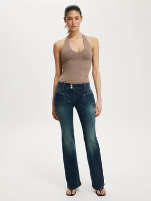 Women's Cotton On Brown All Day V Neck Halter Top