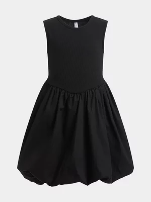 Exact Older Girl's Black Combo Bubble Dress