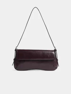 The FIX Women's Burgundy Rectangle Shoulder Bag