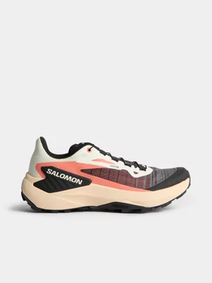 Salomon Womens Genesis Cream/Black/Orange Trail Running Shoes 