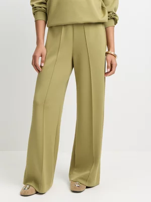 Jet Women's Green Pintuck Scuba Joggers