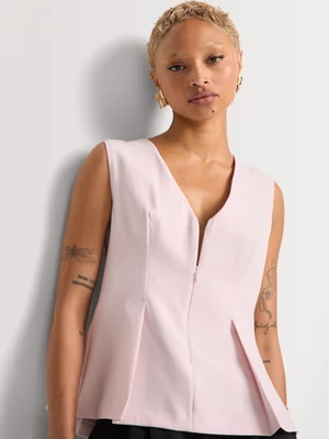 Pleat Detail Peplum Top